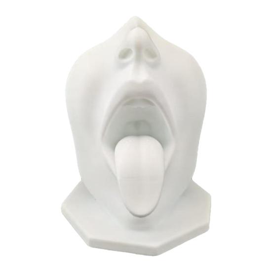 3D Printed Funny Face Out Figurine Statue Tongue