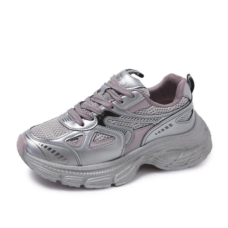 ins Korean version of the new dad shoes for women 2025 autumn student sports running shoes casual shoes platform height increase YS0809