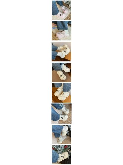 Women's 2024 Winter Height-Boost Fleece-Lined Clogs