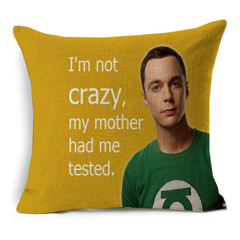 The Big Bang Theory Printed Cushion Cover Home Decorative Soft Pillow Case Cojines Decorativos Para Sofa Pillow Cover