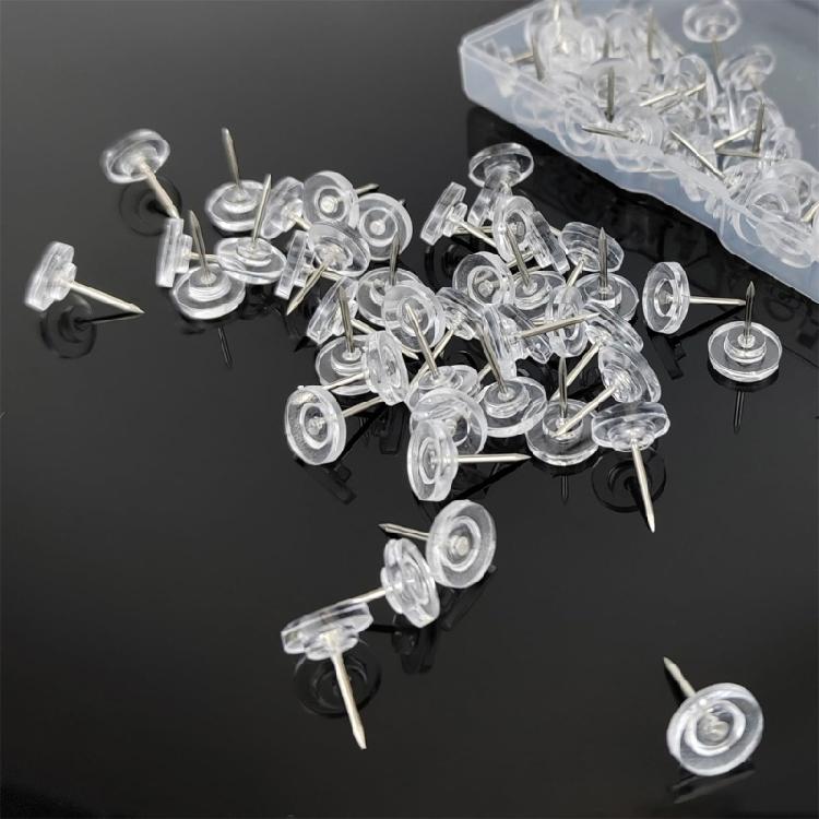 50/100 Stück Flache Dekorations-Stecknadeln Flachkopf-Kartenstecker Kunststoffkopf-Kartenstecker Wand-Pin für Büro Zuhause Dekorativ