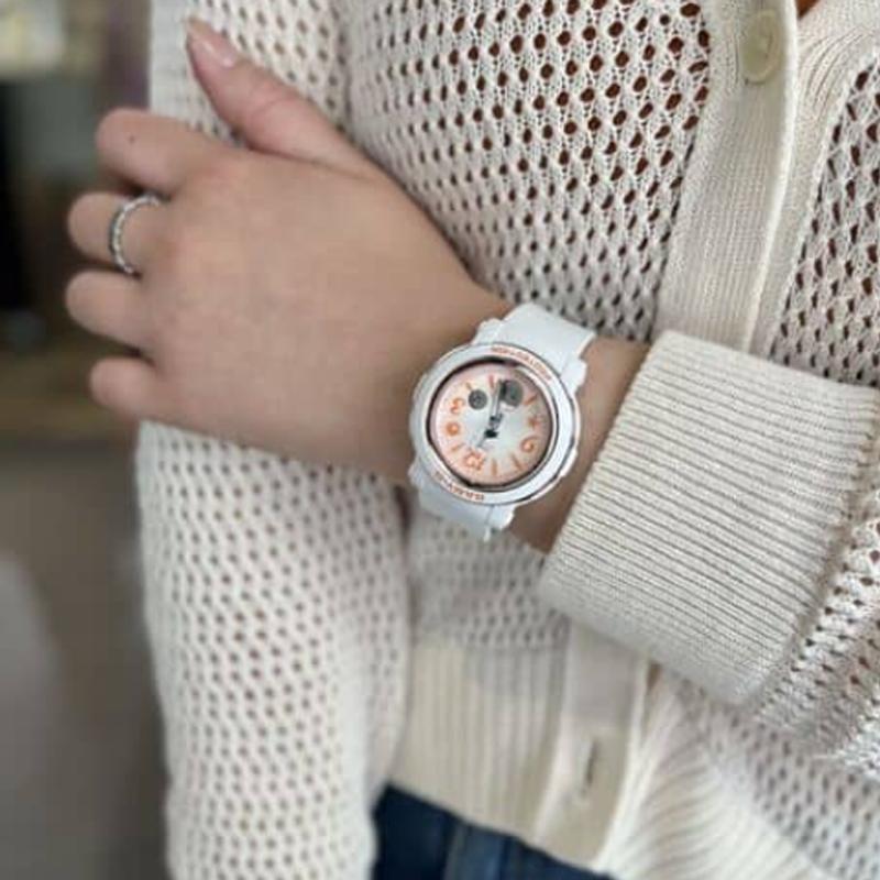 CASIO BGA-290 series 100 meters waterproof Quartz resin strap female orange dial BGA-290US-4AJF оранжевый