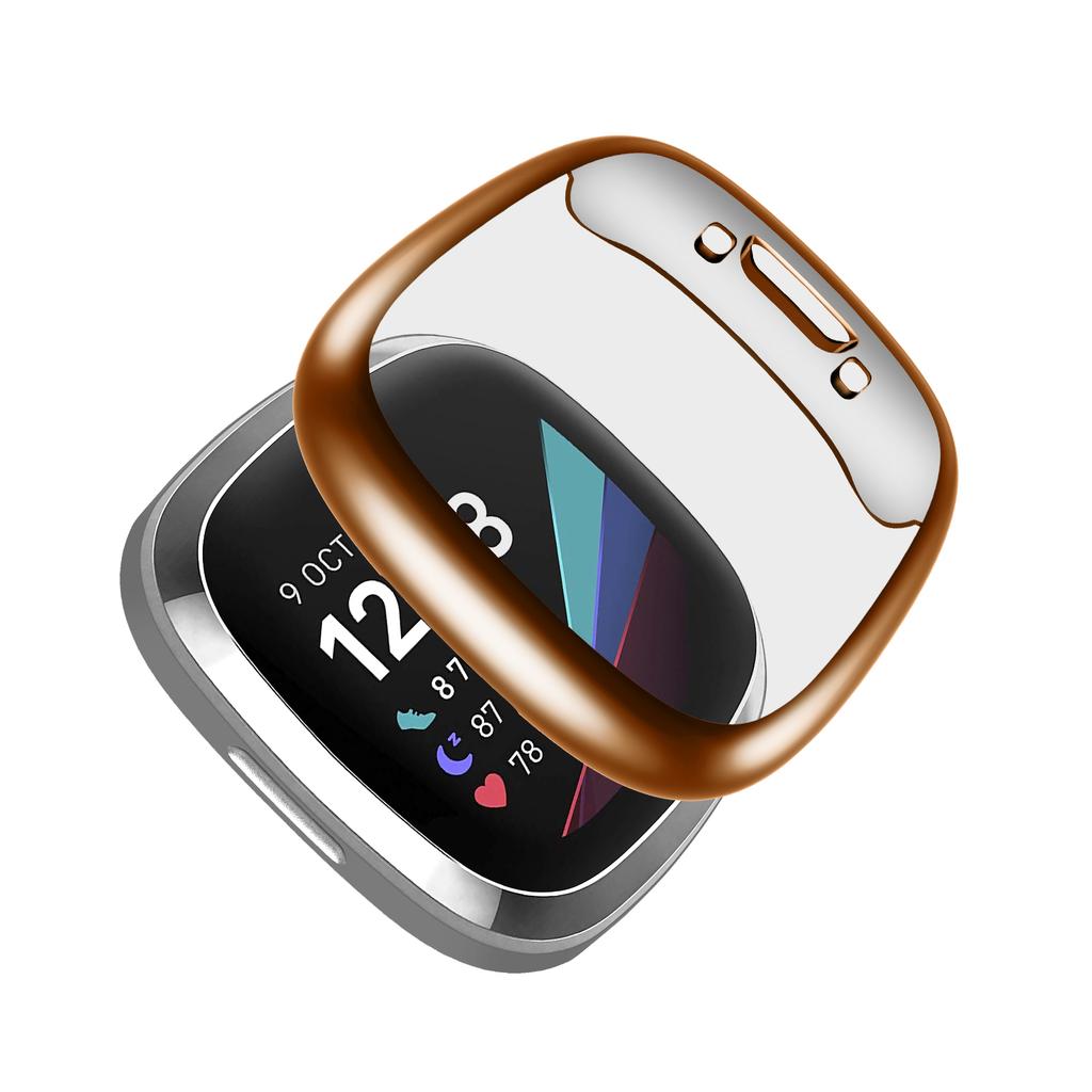 Screen Protector For Fitbit Sense 2 Case Full Soft TPU Plated Bumper Protective Cover Fitbit Versa 4/Sense 2 case Accessories