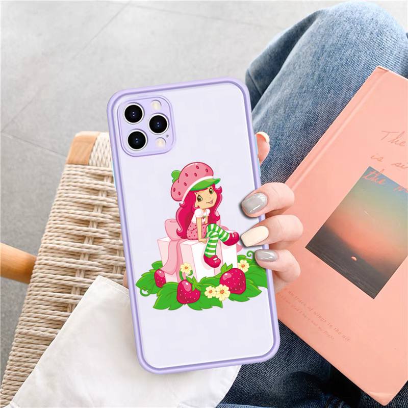 Strawberry Shortcake Phone Case for iPhone X XR XS 7 8 Plus 11 12 13 Pro MAX 13mini Translucent Matte Case