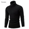 Maglieria alla moda da uomo a collo alto autunno e inverno slim base calda casual maglione a tinta unita