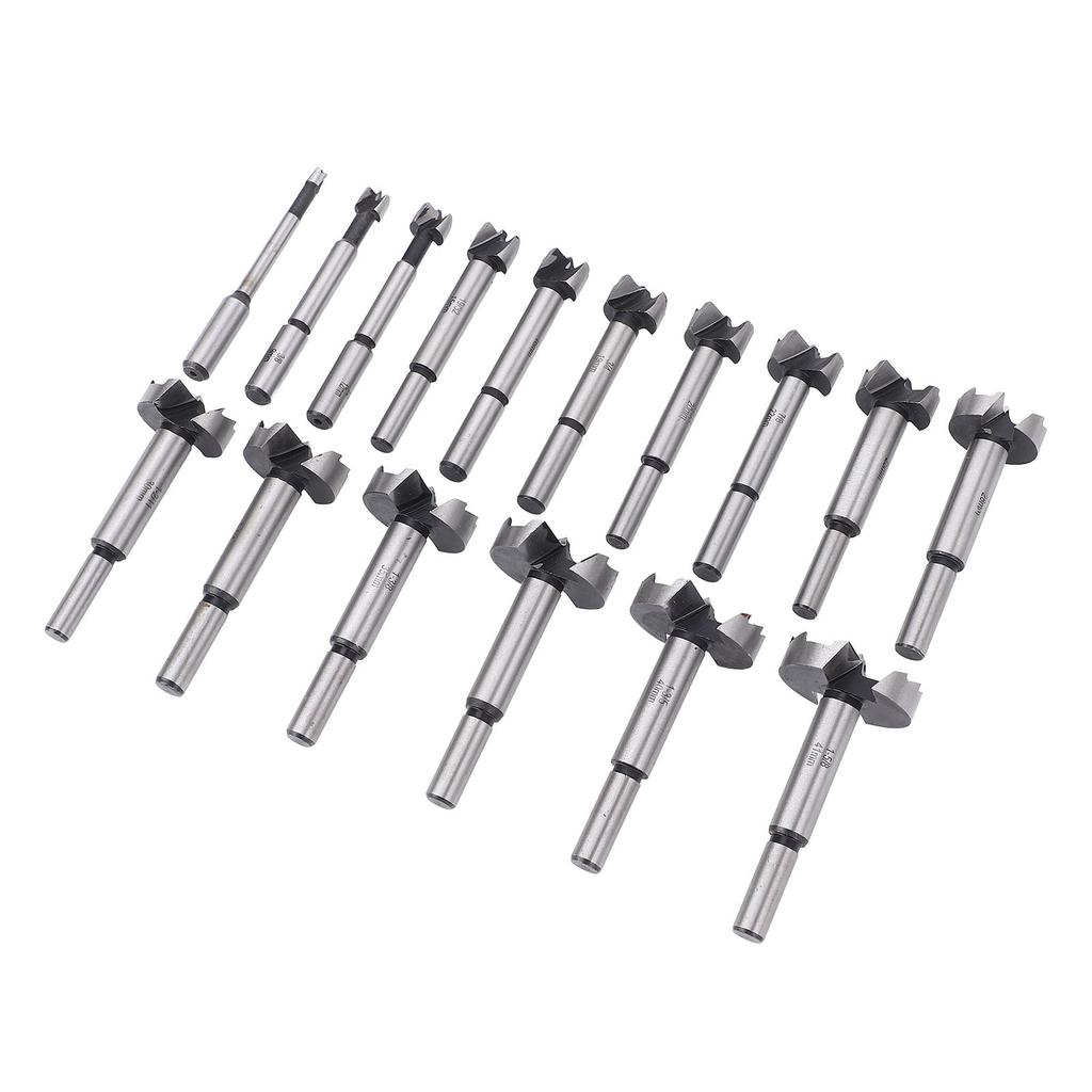 Forstner Drill Bit Set 10mm Round Shank Multi Teeth 141 58in HCS Woodworking Forstner Bits for