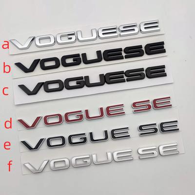 3D ABS Chrom Schwarz Logo Vogue SE Emblem Buchstaben Kofferraum Abzeichen Aufkleber Für Vogue SE Aufkleber Zubehör