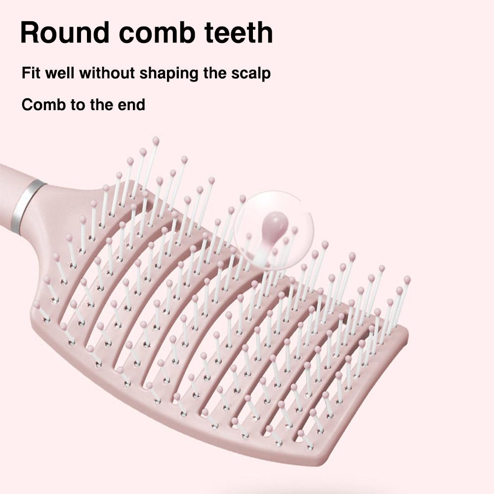 Schnelleres Föhnen Haarbürsten Belüfteter Gebogener Lockenkamm Mode Kissenbürste für Frauen