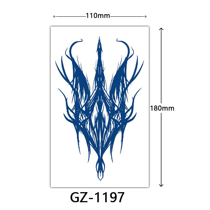 Herbal Tattoo Stickers, Juice Tattoo Stickers, Semi-Permanent English Letter Tattoo Stickers Tattoo