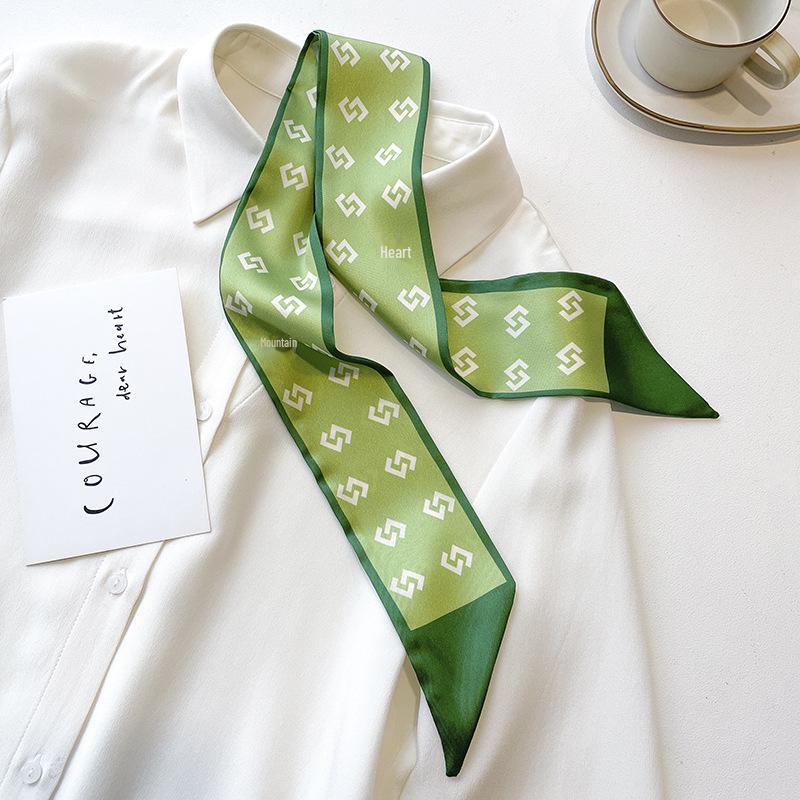 Hochwertiges Haarband aus koreanischer Seide in Khaki-Nude – professionelles Accessoire für Frühling/Herbst