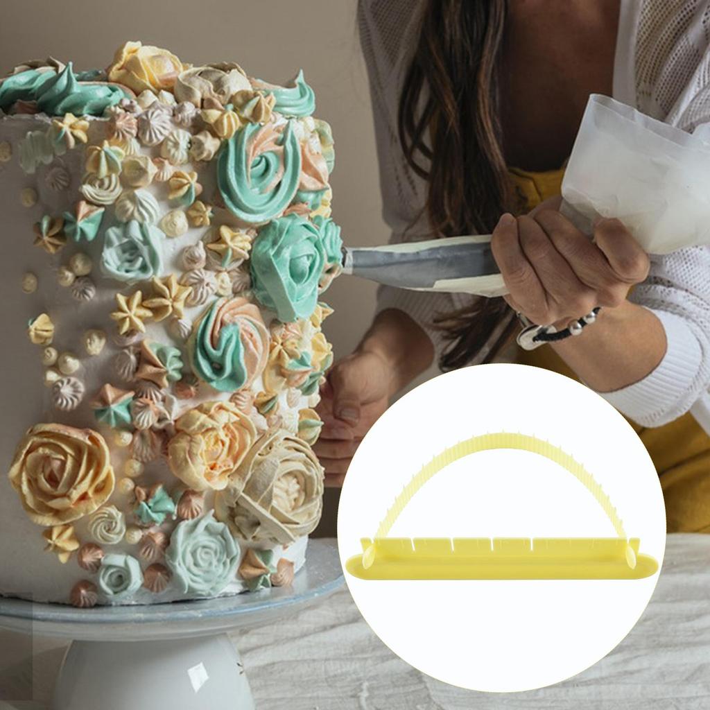 Fondant Cake Arc Decorating Aid Fondant Tool Rim Scale Baking Ruler Curved Baking Tool for Bakers Daily Use Home