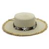 New Flat Top Hat European and American Men's and Women's Seaside Vacation Beach Hat Spring and Summer Outdoor Sun Hat