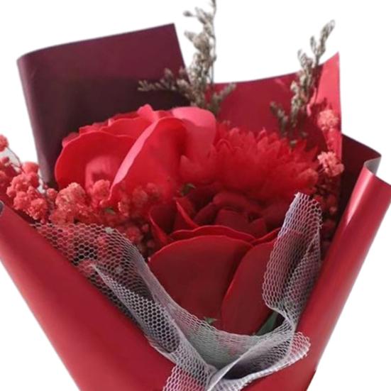 Mini Artificial Flower Bouquet Handcrafted Simulated Flower Decoration Romantic Valentine's Day Birthday Gift for Mother Wife Girlfriend