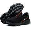 Breathable Steel Toe Work Shoes For Men Anti Slip Anti Puncture Durable Knitted Safety Shoes