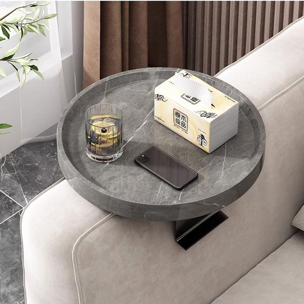 Waterproof Mobile Sofa Armrest Tray Round Couch Arm Side Holder Sofa Arm Rest Organizer Coffee