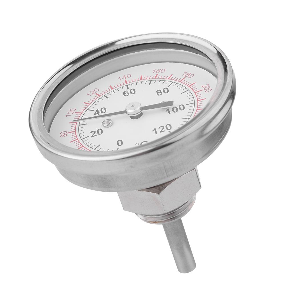 62mm 120 Celsius High Temperature Bimetal Thermometer Oven Grill BBQ Analog Dial Double Scale