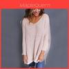 Cozy And Chic Womens Autumn Winter Solid Color Long Sleeves V Neck Knitted Pullover Sweater