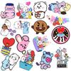 Fantasyon 50 Sheets BTS Bangtan Boys Stickers Waterproof Set Suitcase Stickers for Your Favorite Suitcase Bicycle Helmet PC Guitar Mobile Phone