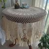 Pure Cotton Handmade Crochet Tablecloth Beige Lace Hollowed Out Tabletop Cover Changliu  Home Decoration Dustproof Cloth