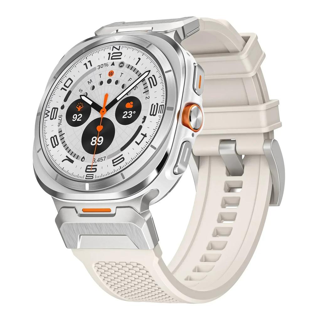 Inga glipor Mjukt gummiband För Samsung Galaxy Watch Ultra 47mm Öglarem För Galaxy Ultra 47MM Sportarmband Correa