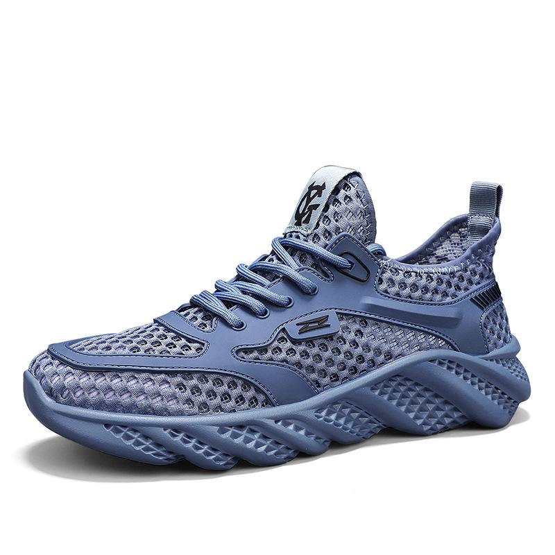 Men's Shoes 2025 Summer New Men's Hollow Breathable Deodorant Casual Mesh Shoes Soft Sole Shock-absorbing and Wear-resistant Sports Shoes