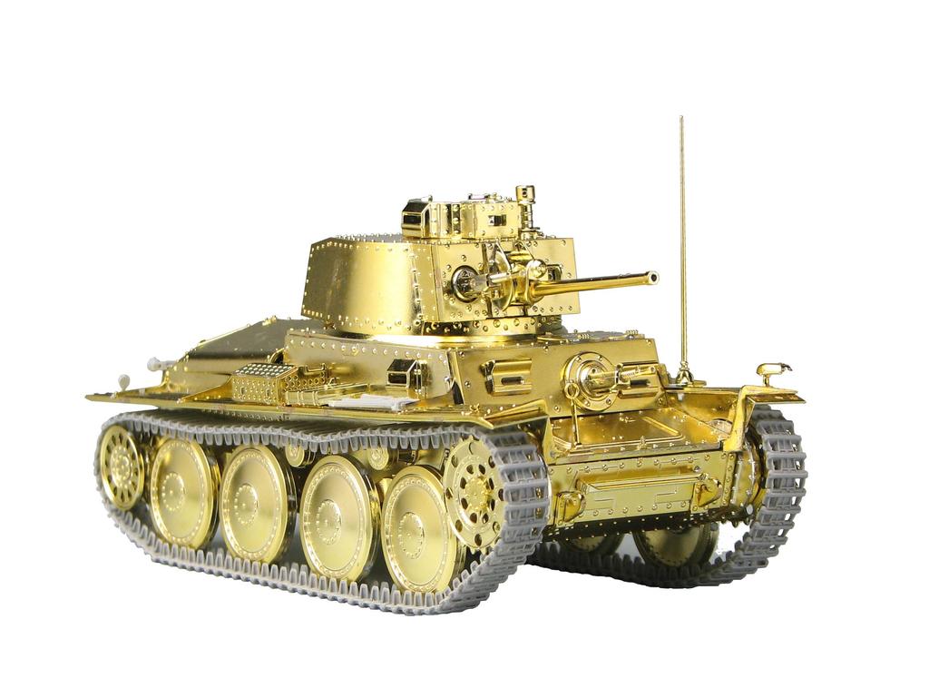 1/35 scale Girls & Panzer 38 (t) Tank Turtle Team ver. Gold Plated Edition
