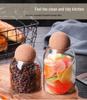 Large Capacity High-Borosilicate Glass Jar with Cork Stopper for Tea, Coffee, and Nuts Storage