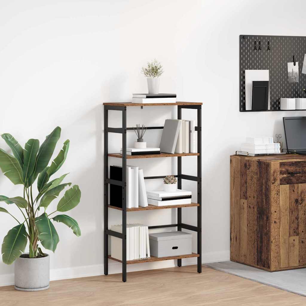 Vintage Wood Bookshelf 60 x 29.5 x 115 cm Engineered Wood