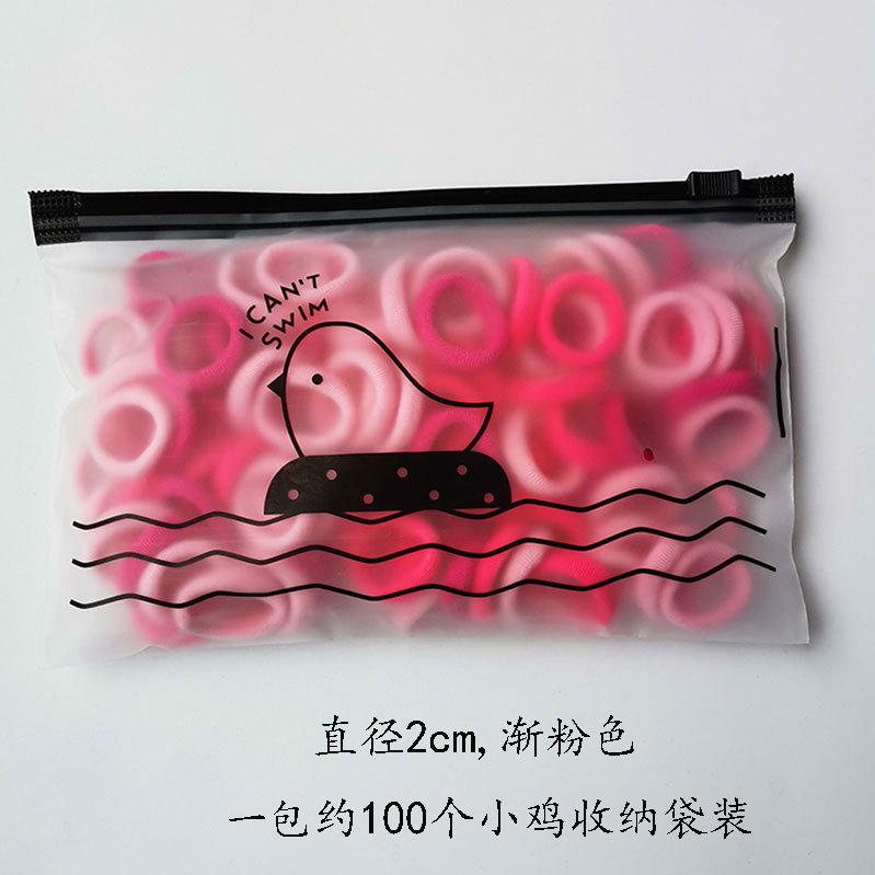 

100 шт. Резинки для волос Высокая эластичность Резинки для волос Детские резинки для волос One Size розовый