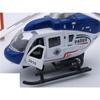 Elicottero Diecast 1/32 Polizia, Elicottero Comando Sicurezza Pubblica, Modello Aereo in Scala, Giocattoli per Bambini Regalo con Funzione a Retrocazione/voce/luce