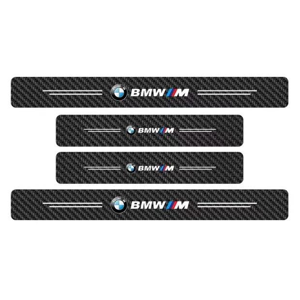 4pcs Car Anti Scratch Door Sill Protectors Stickers Strip Door Sill Stickers For BMW M M3 M5 X1 X3 X5 X6 E90 E91 G20 G21 G30 F10
