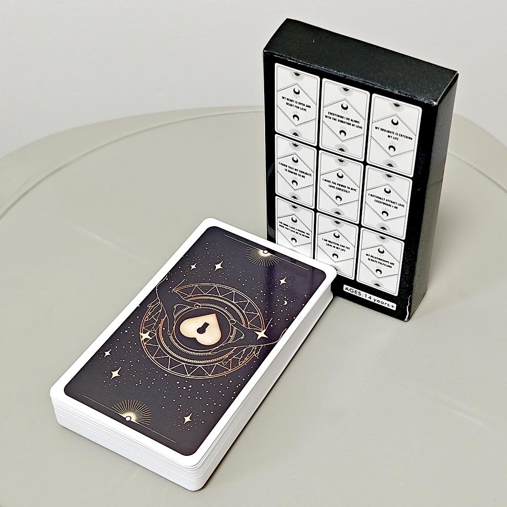 Manifesting Love Affirmation Cards 10.3*6cm - Affirmation Deck To Manifest Your Soulmate & Attract Love 54 Pcs Cards