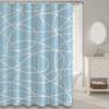 Soft Curvy Line Geometric Minimalist Patterns Shower Curtain, Bathroom Decorative Shower Curtain, Waterproof Curtain With Hooks