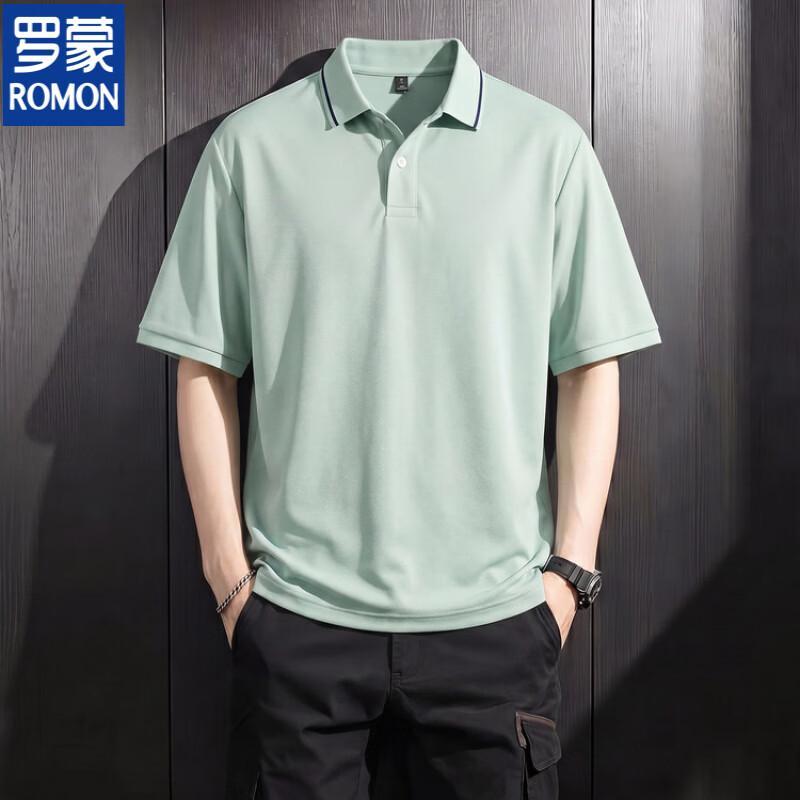 Romon Men s Ice Silk Business Casual Polo Shirt 3XL