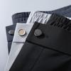 Men's High-End Quick-Drying Ice Silk Elastic Waist Straight-Leg Casual Business Pants