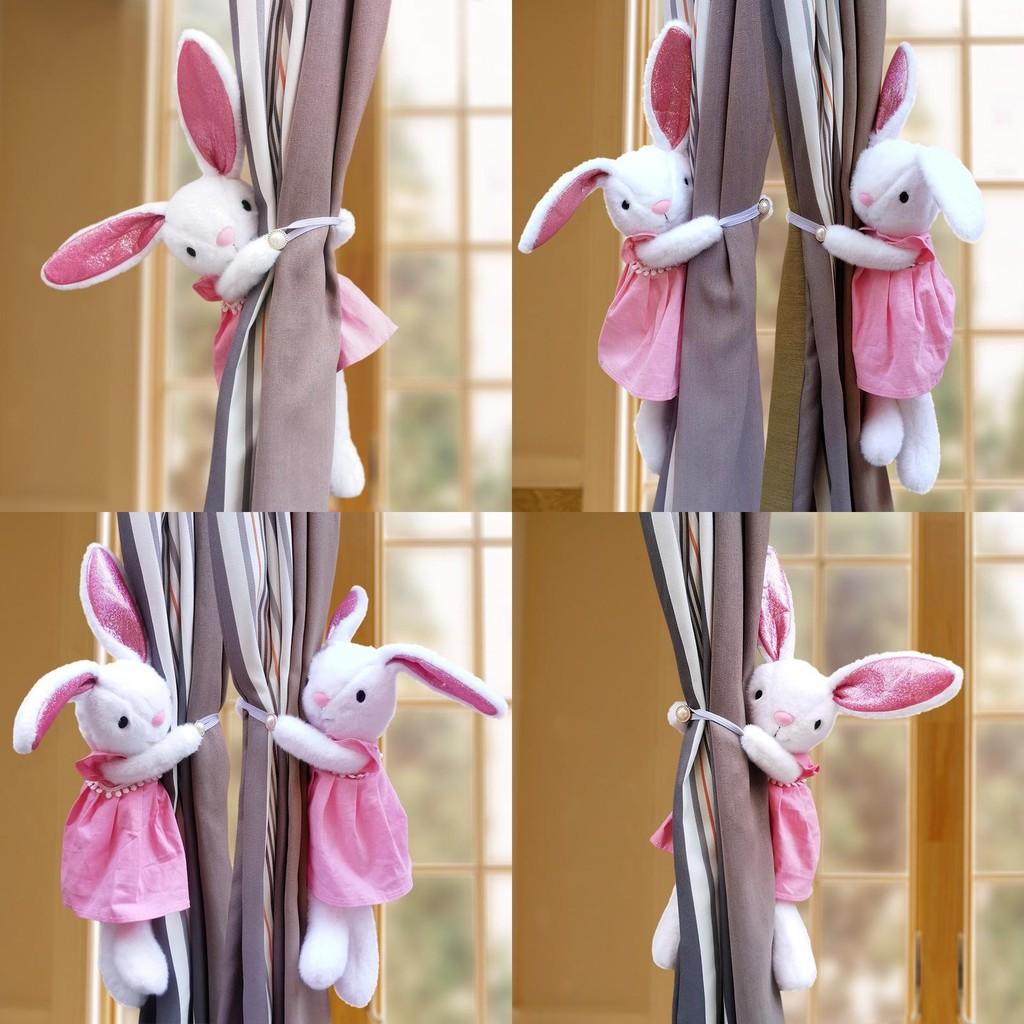 Bella Wear Dress Rabbit Curtain Tieback Animal Doll Toy Childrens Room Decor