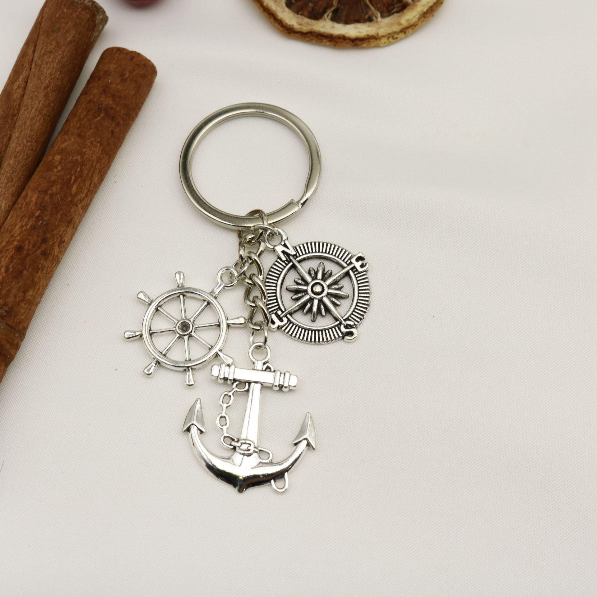Trendy Metal Airplane Keychain Pendant