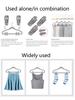 5 sets Velvet skirt hanger with clip, ultra-thin anti slip and space saving hanger suitable for pants, skirts, jeans, dresses