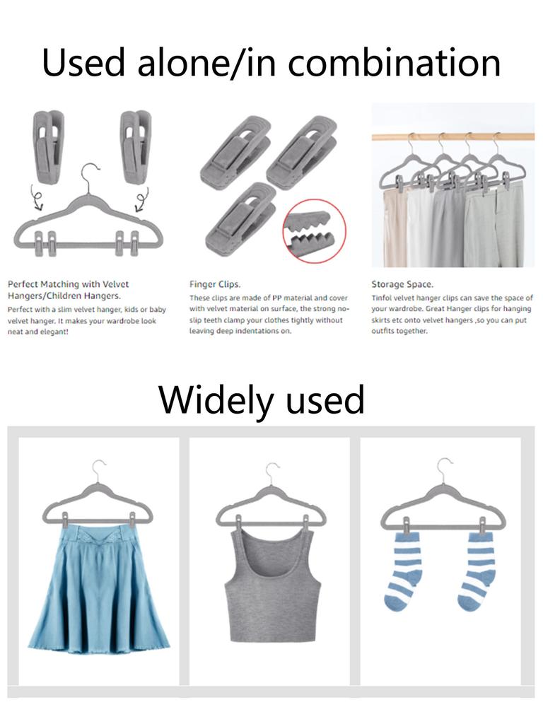 5 sets Velvet skirt hanger with clip, ultra-thin anti slip and space saving hanger suitable for pants, skirts, jeans, dresses