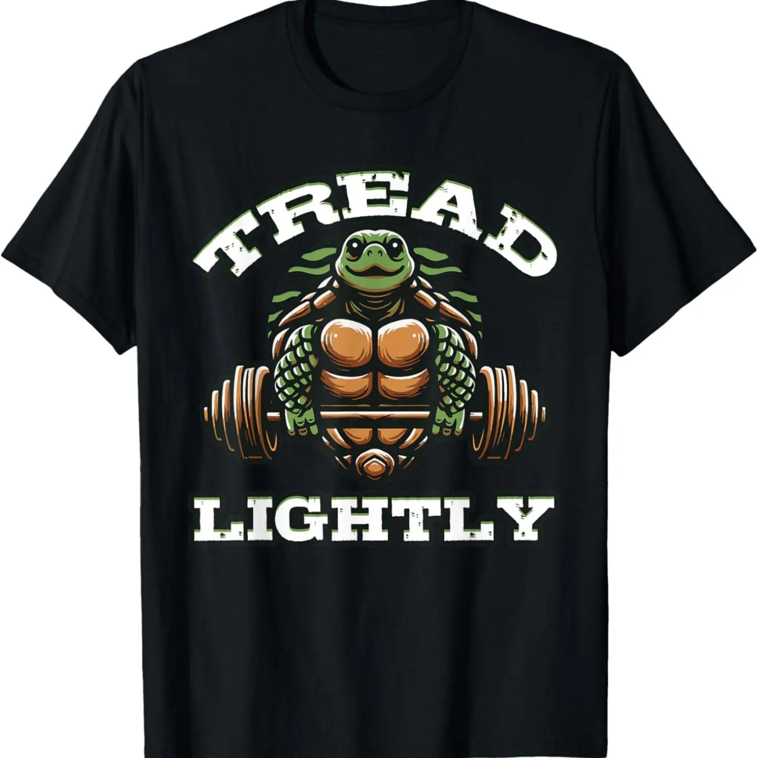 

Treads Lightly Fitness Turtle & Dumbbells Workout T-Shirt XXXXXL чорний