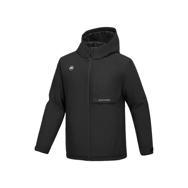 Skechers Comfort Sports Series Warm Casual Versatile Loose Long Sleeve Jacket Men Jackets Carbon-Black P125M031-0018