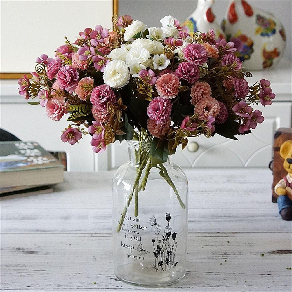 European Style Artificial Lilac Flowers Carnations Home Decoration Flowers  Photography Props