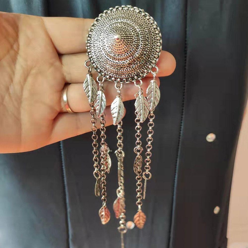 Leaf Metal Hair Sticks Ancient Hanfu Headwear Dai Style Hair Clip Retro Thai Headdress  Women