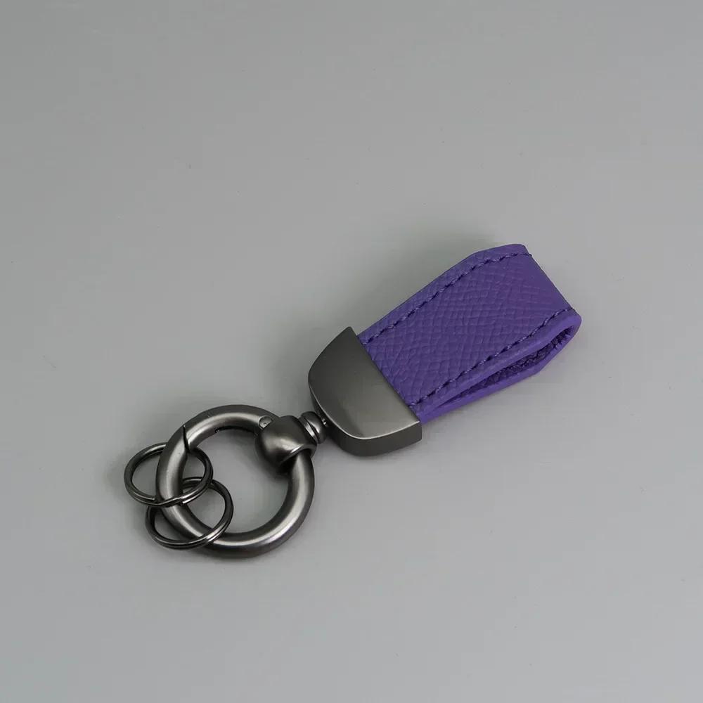 

Short Leather Keychain for Men and Women Vintage Personalized Keyring Custom Logo Name Car Key Chain Ring Laser Engrave Gift Blank
