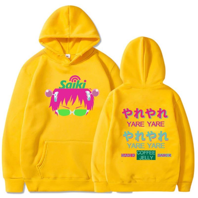 The Disastrous Life of Saiki K Men's Hoodie Vintage Unisex Pullover Men Vintage Graphic Hoody Tops Oversize Clothing