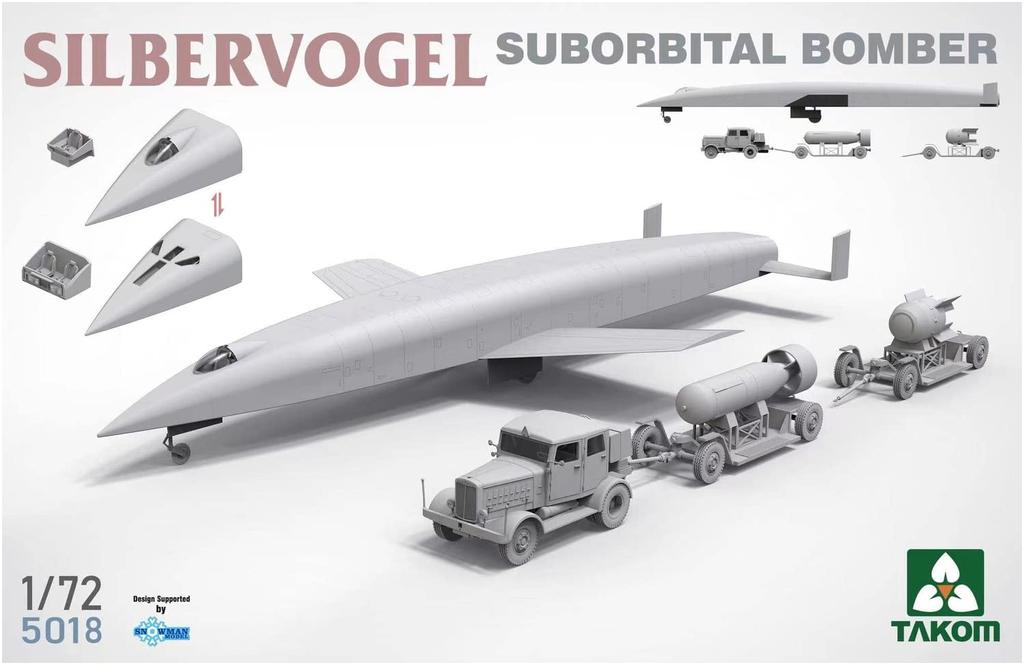 Tacom German Army Zilber Vogel Ballistic Flying Bomb Set Plastic Model TKO5018 Molding Color 1/72 Bomber/Nuclear