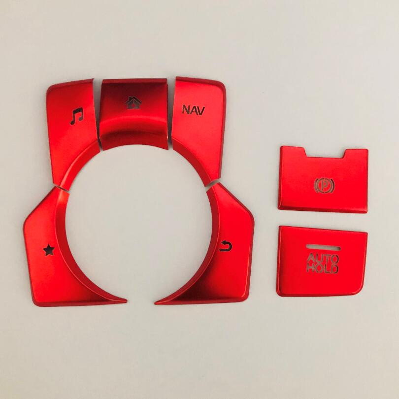 Right Hand Drive Handbrake Parking Brake AUTO HOLD & Multimedia Button Cover Frame Trim Sticker For Mazda 3 CX-3 CX-4 CX-5