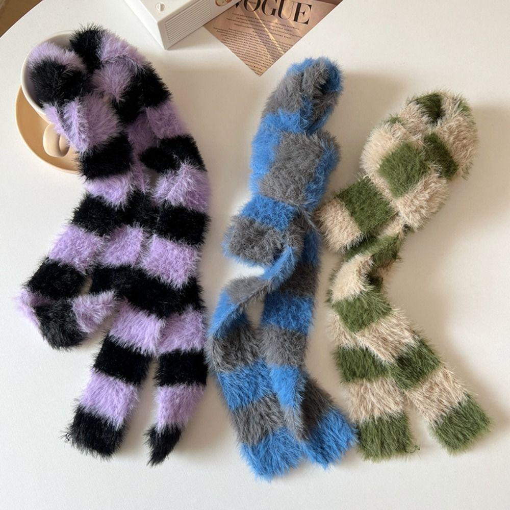 Subculture Y2K Striped Scarf Gothic Punk Choker Streamer Trendy Narrow Long Scarf  Girl