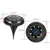 4PCS 12LED Solar Power Disk Light Outdoor Garden Solar Underground Light Deck Light Spotlight Buried Solar LED Lamp Garden Decor