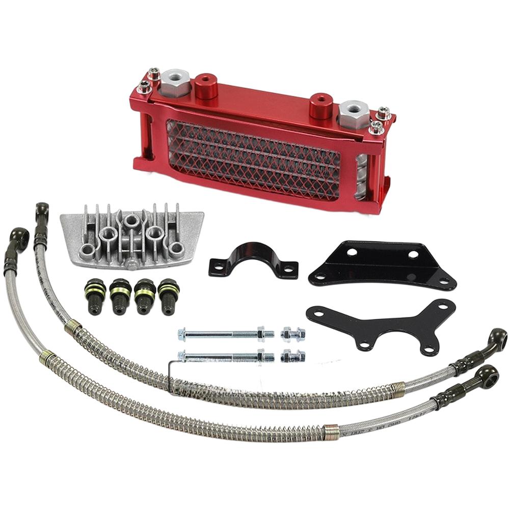 Motorbike Oil Cooler Aluminum Oil Cooler Aluminum Construction Efficient Heat Dissipation Sturdy Off Road Radiator